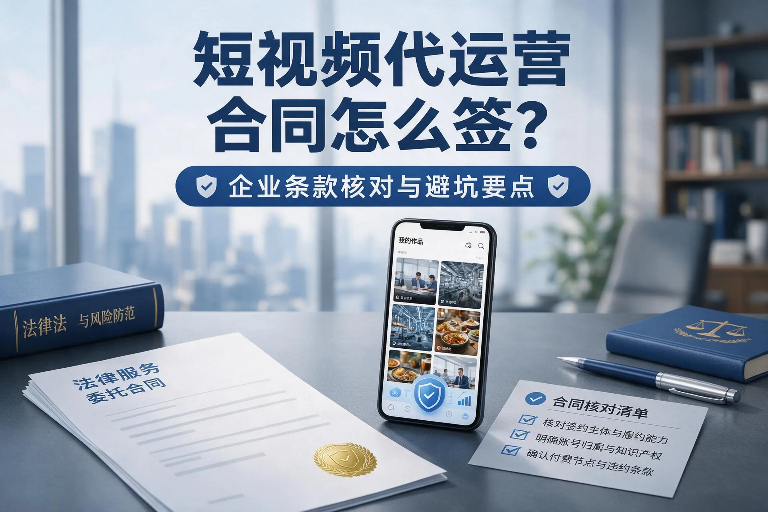 短视频代运营合同怎么签？营口企业条款核对与避坑要点