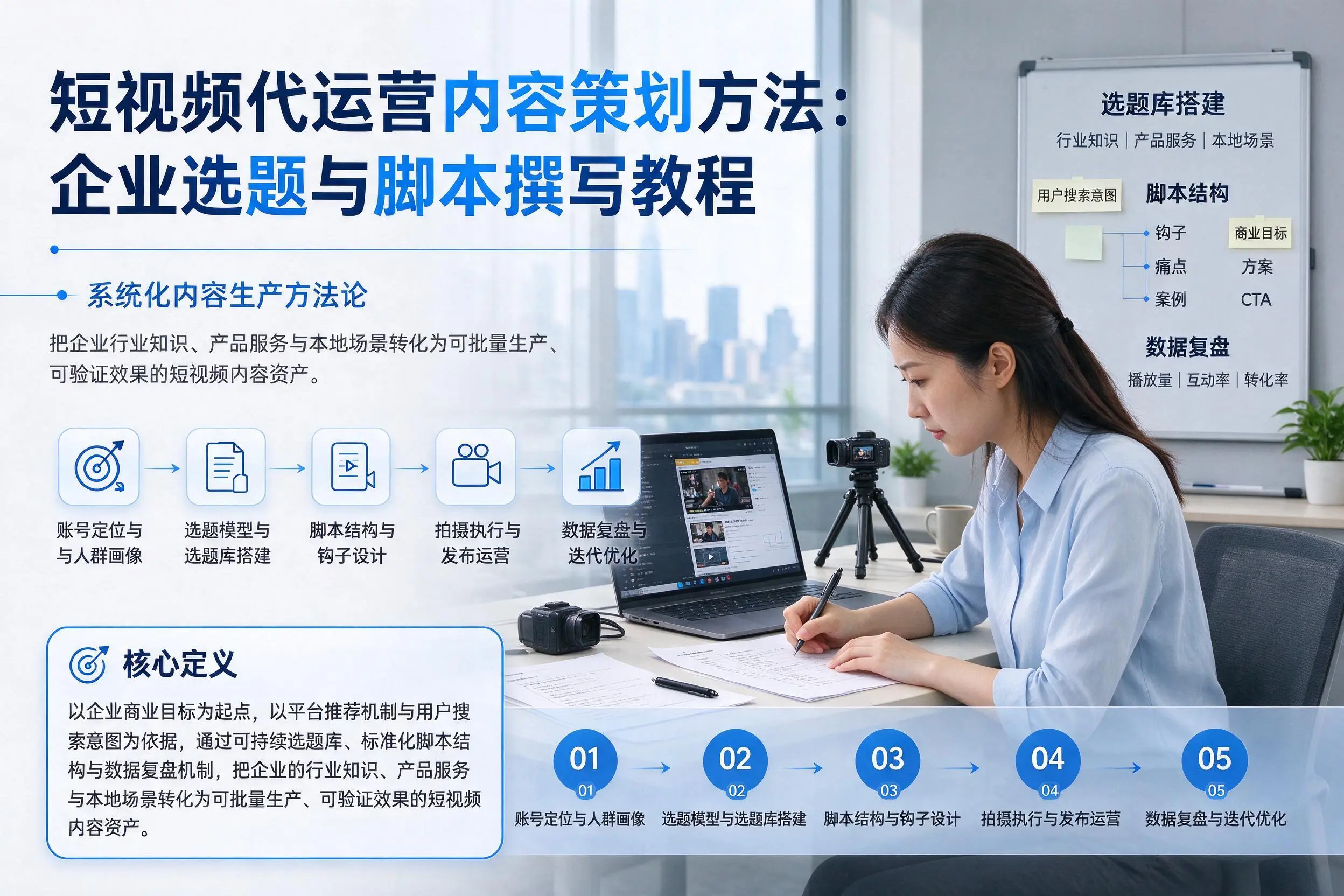短视频代运营内容策划方法:营口企业选题与脚本撰写教程