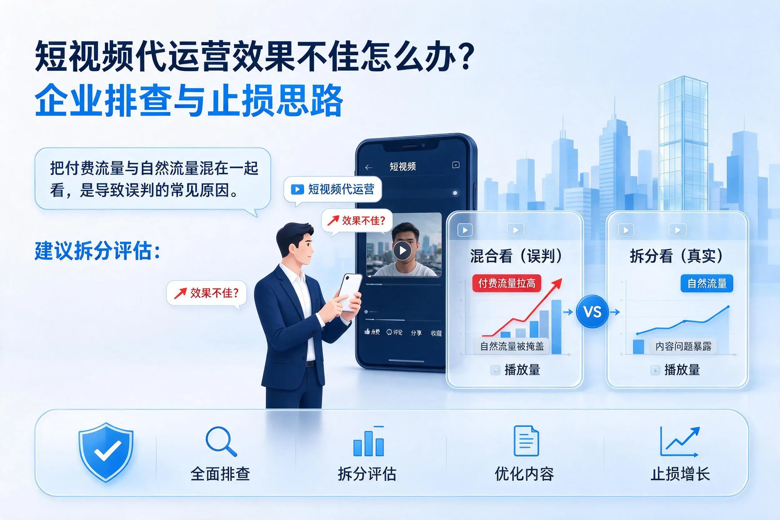 短视频代运营效果不佳怎么办?营口企业排查与止损思路