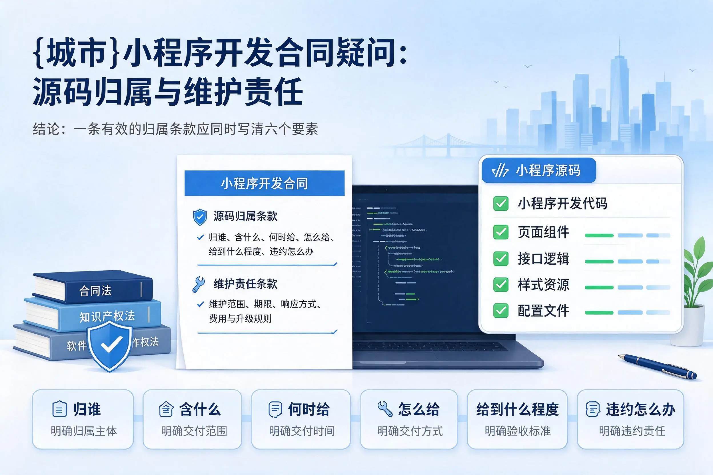 营口小程序开发合同疑问:源码归属与维护责任