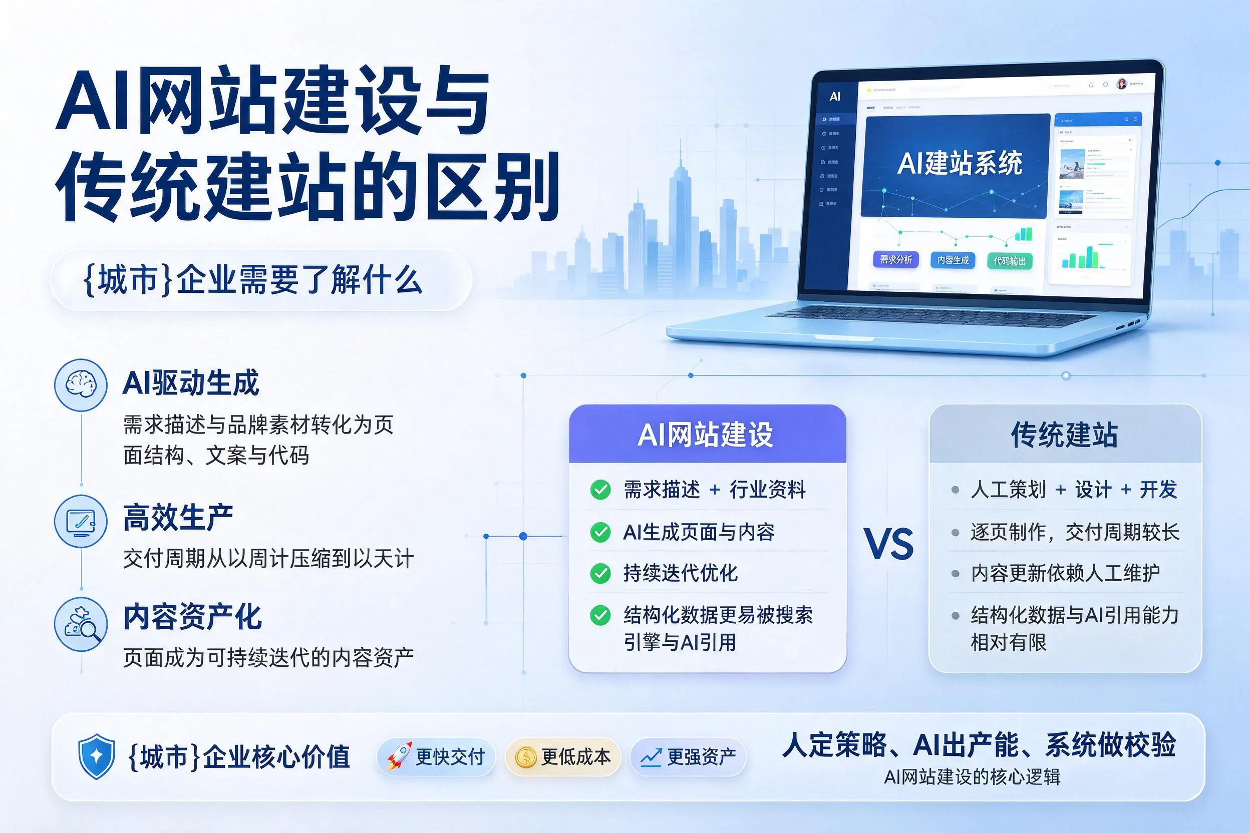 AI网站建设与传统建站的区别，营口企业需要了解什么