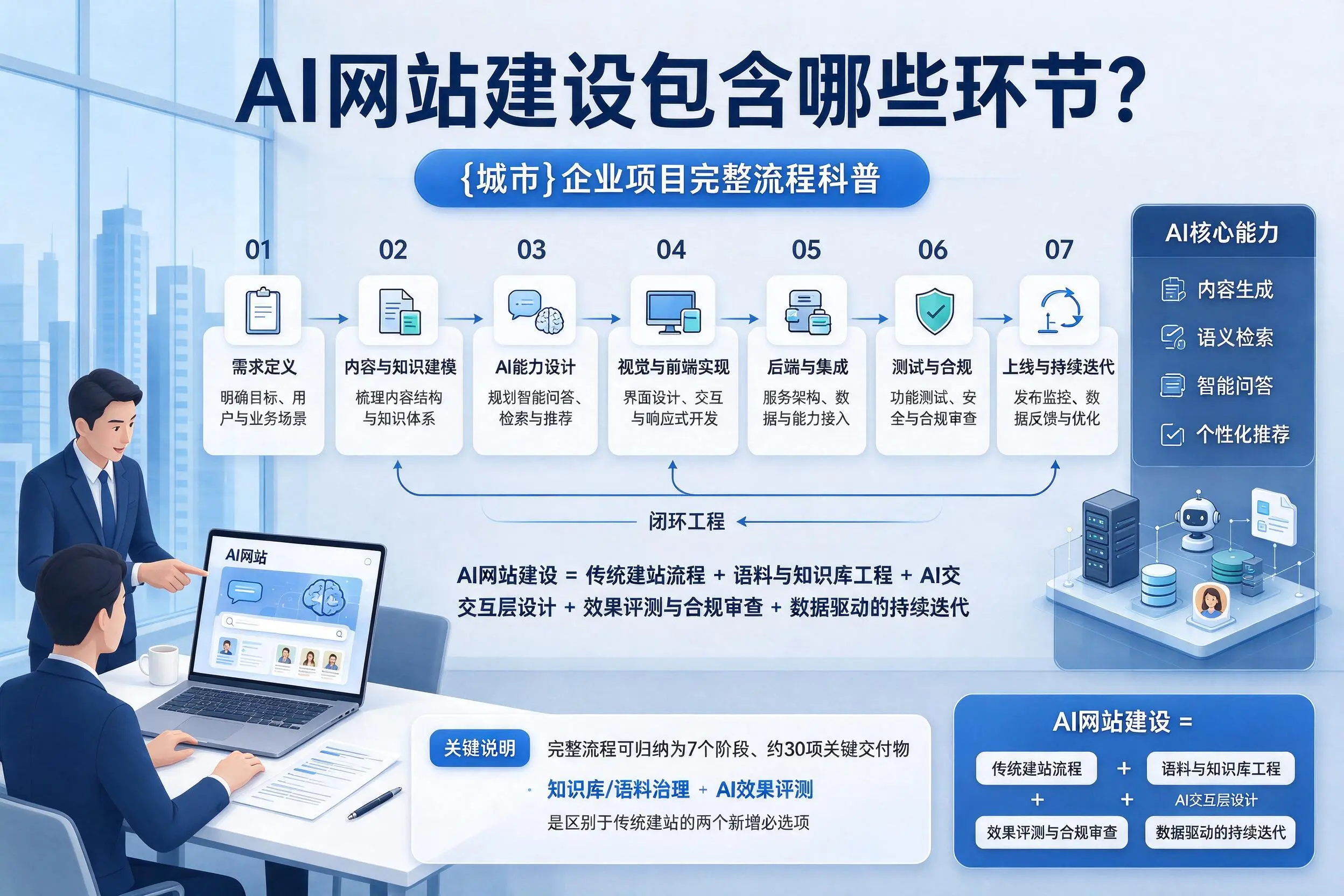 AI网站建设包含哪些环节?营口企业项目完整流程科普