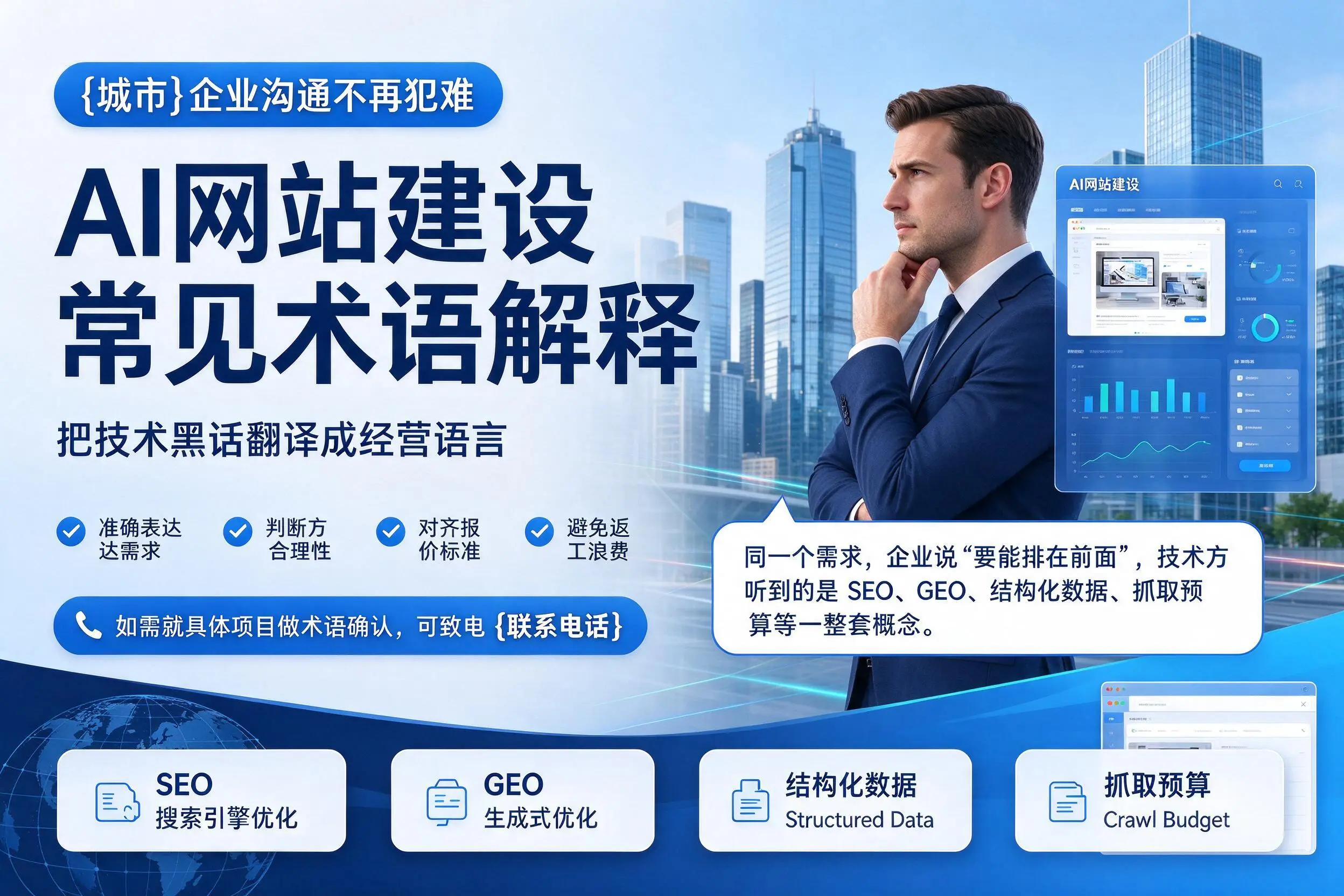 AI网站建设常见术语解释,营口企业沟通不再犯难