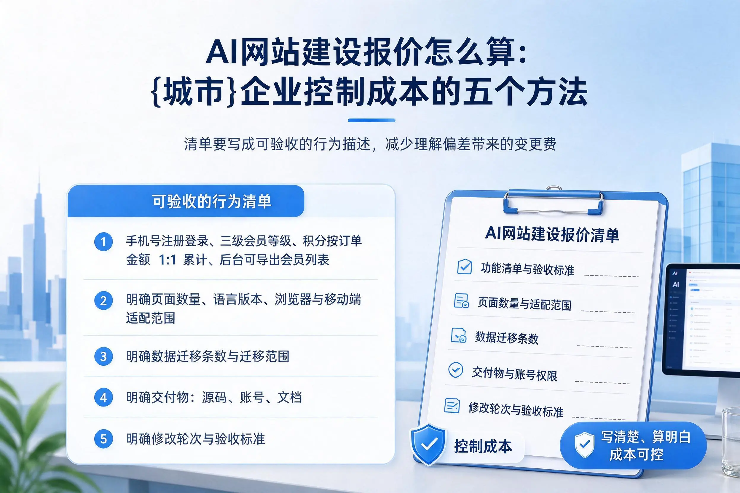 AI网站建设报价怎么算:营口企业控制成本的五个方法