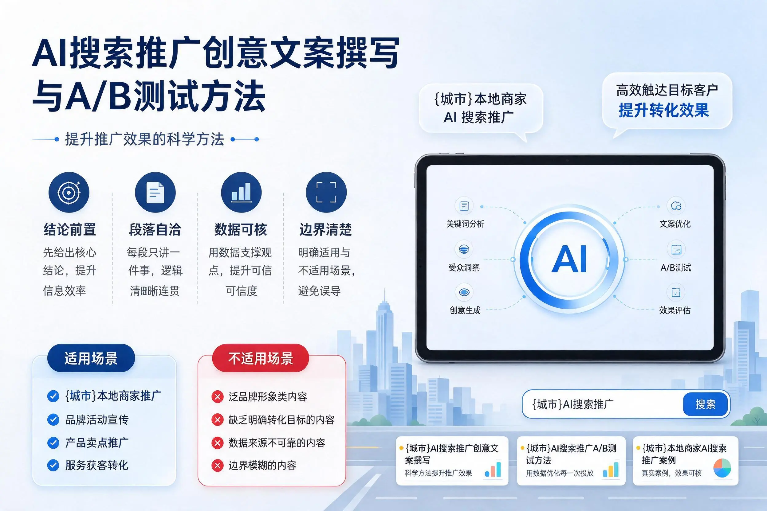 营口AI搜索推广创意文案撰写与A/B测试方法